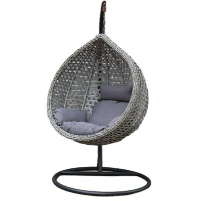 China Eco-Friendly Adult Patio Swing Egg Chair Rattan Patio Swings Double for sale