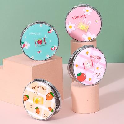 China Personalized rubber three-dimensional fruit animal makeup mirror drip a double-sided double magnification mirror for sale