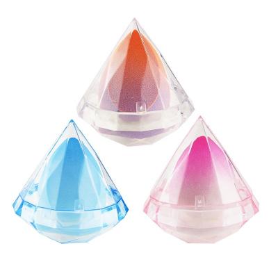 China Diamond New Appearance Box Makeup Sponge Case Holder Plastic Clear Package For Diamond Makeup Sponge for sale