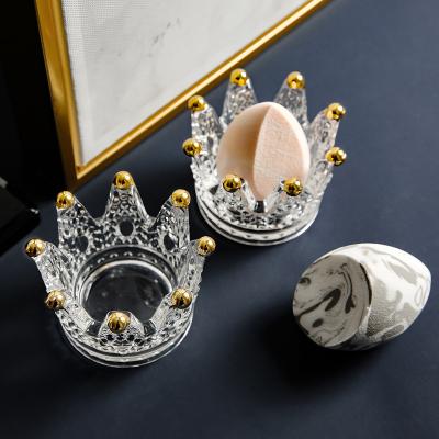 China Makeup Tools New Design Crown Shape Make Up Sponge Holder Packaging for sale