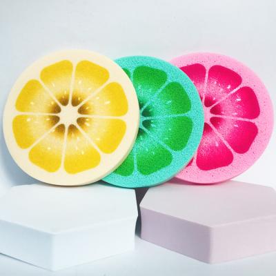 China New Reuseable Round Shaped Wash Face Sponge Latex Free Material Soft Cleansing Sponge for sale