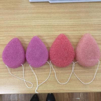 China Konjac Waterdrop Sponge Eco-friendly Pink Konjac Blast for sale