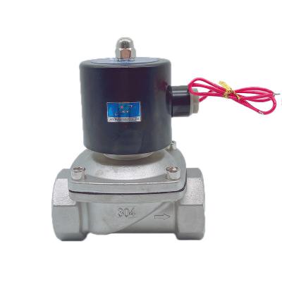 China General 2S Series 2/2 Way Stainless Steel Air Water Gas Water Gas Solenoid Valve AC 220V Normally Closed Electric Solenoid Valve for sale