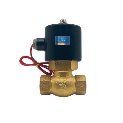 China General 2L Series 2/2 Way Steam Solenoid Valve 220v Direct Acting Normally Closed Brass High Pressure Solenoid Valve for sale