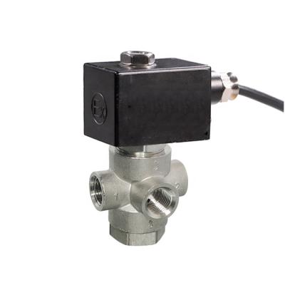 China General Universal Type VX31 1/4 Inch 12V DC 24V Stainless Steel 3 Way Control Normally Closed Solenoid Valve for sale