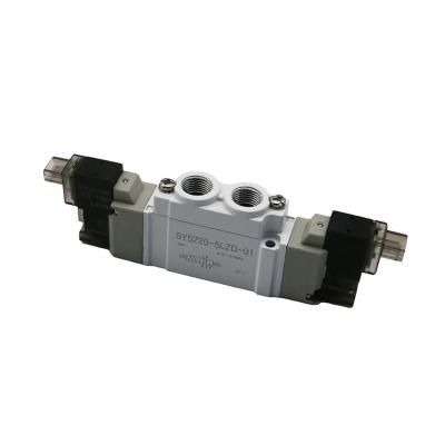 China SY5220-5LZD-01 5/2 Way Dual Control Pneumatic Air Directional Air Directional Series SMC General Type Solenoid Valve for sale