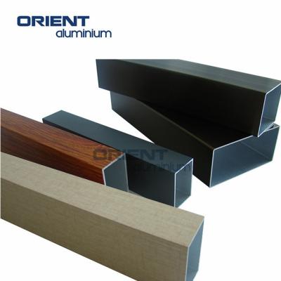 China door & Window wood grain aluminum profile, aluminum profile for sliding door, alloy aluminum profile in black colors for sale