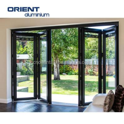 China Magnetic Screen Aluminum Door Price Per Square Meter Aluminum Folding Door for sale