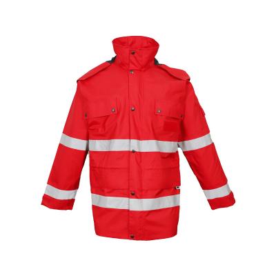 China Safety Jacket 100% Polyester Customized Workwear High Visibility Reflective Waterproof Jacket for sale