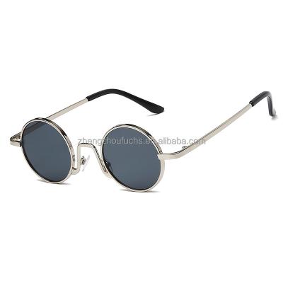 China New Fashion Full Frame Sunglasses Metal Simple Sunglasses Retro Round Personality Sunglasses Shape Glasses for sale