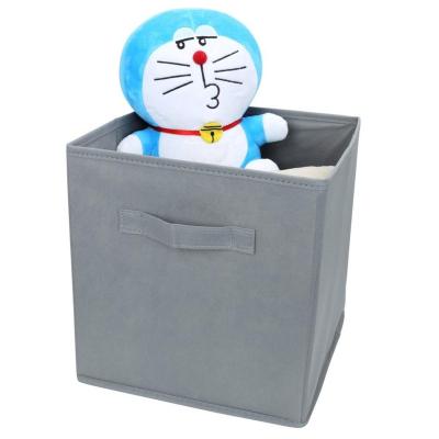 China Foldable Nonwoven Fabric Storage Cube Bin Customized Size Multiple Colors Folding Storage Box for sale