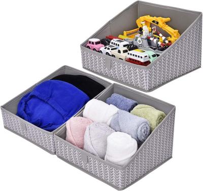 China Viable Open Storage Box, Trapezium Storage Basket, Cabinet Shelf Storage Bins, Grey/White for sale