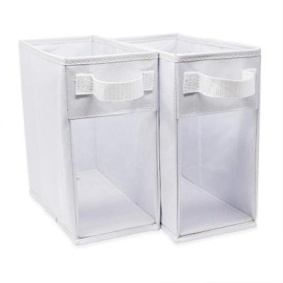 China Large Viable Collapsible Storage Cube Trash Cans with Clear View Mesh Side, Kids Storage Boxes and Bins Fabric Organizer for sale