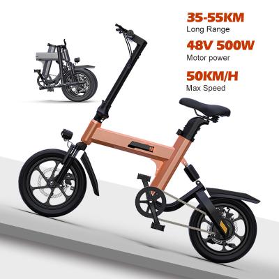 China Aluminum Alloy MZ-2 Full Suspension E Bike 48V 500W Electric Bicycle Bike Adult Electric Hybrid City Mountain Road Bike for sale