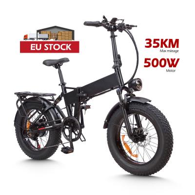 China Aluminum Alloy Portable Folding Electric Bike 48V 500W Hub Motor E Bike Fat Tire Electric Bike City Urban Electric Bicycle for Adult for sale