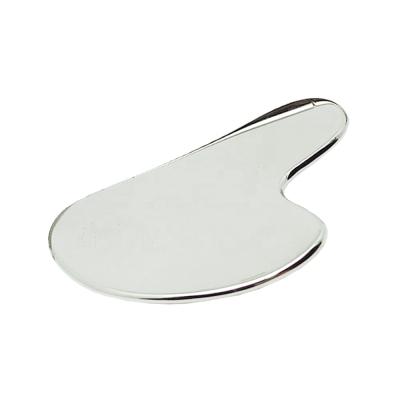 China Face 2021 New Product Ideas Silver Stainless Steel Guasha Scraping Facial Tool for sale