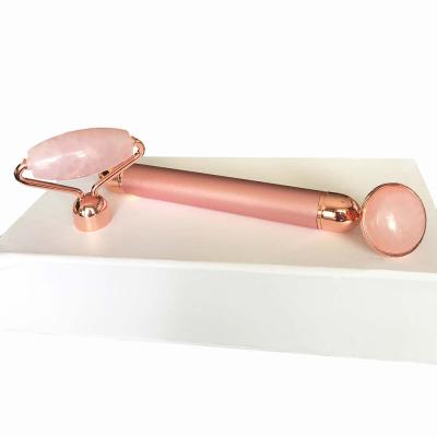 China Face new arrive face slimming lift skin tightening 24k rose beauty bar vibration jade roller for makeup for sale