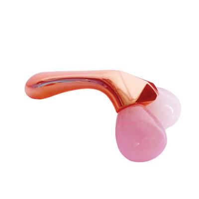 China Hot Face Lift Product Skin Tigtening Natural Stone Y Shape Face Roller Relieving Muscles for sale