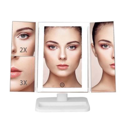 China 4 lit led light strips usb hollywood battery led makeup mirror touch sensor for sale