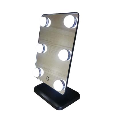 China Portable LED Lighted Gift Shop Lighting Makeup Mirror Lights Hollywood Style for sale