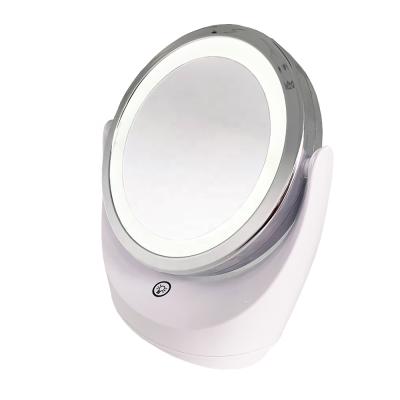 China Beauty Lit Led Light Glass Vanity Mirror Shaving Mirror With USB Charging for sale