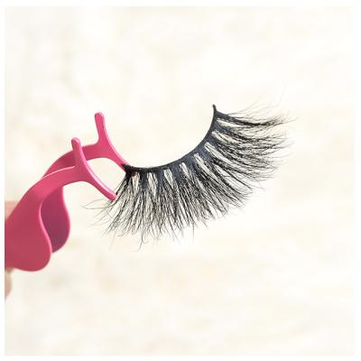 China Natural Upward Action Mink Eyelashes With Plastic Case for sale