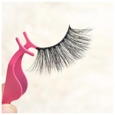 China High Quality Natural Silk Long Wrap 3d Mink Eyelashes With Custom Eyealsh for sale