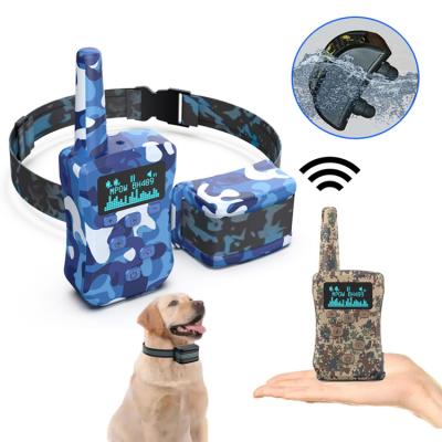 China Durable 800M Electric Dog Training Collar Ipx8 Waterproof With Shock Remote Vibration Function Sound Collars for sale