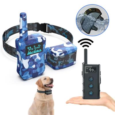 China 2000Ft 4000Ft Amazon Pet Top Sale Dog Training Viable Refillable Anti Bark Collar Waterproof Pet Shock Collar for sale