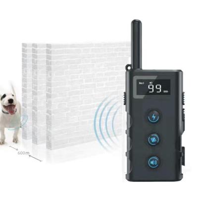 China 600M Rechargeable Remote Control Electric Shock Anti-barking Dog Training Collar Viable Outdoor for sale