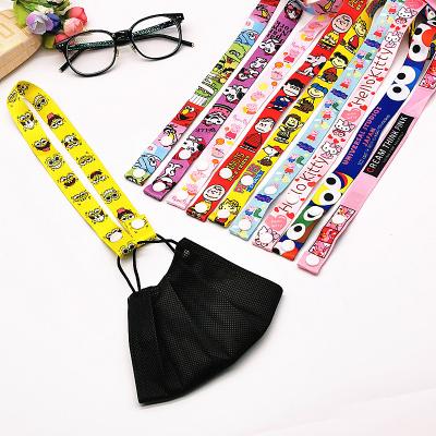 China Polyester The Cartoon Character Style Is Cute Ear Belt Student Waistband Adjustable Hanging Lanyard for sale