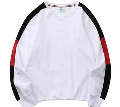 China QUICK DRY Pure Cotton 350g Round Neck Patchwork Pullover Sweatshirt For Men Customizable Logo Long Pullover Wrap Hoodie for sale