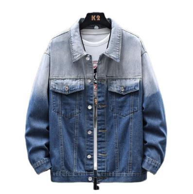 China 2023 New Denim Jacket QUICK DRY Full Sleeves Plunge Blue Dyed Denim Jackets For Men Autumn Spring Coats for sale