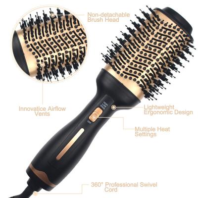 China Multifunctional Ionic Three Stage In Negative Ion Hair Straightener Curler Hair Dryer Brush for sale