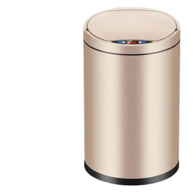 China New Product Household Rose Golden Kitchen Plastic Intelligent Sustainable Sensor Trash Bin for sale