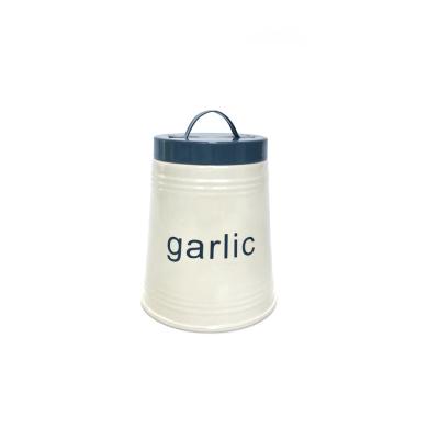 China Sustainable Home Kitchen Iron Garlic Storage Tank for sale