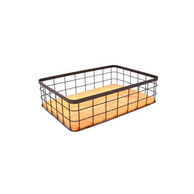 China High Capacity Viable Multifunctional Metal Household Storage Desktop Basket for sale