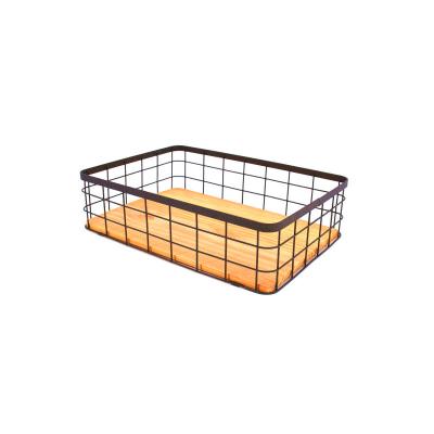 China Sustainable Multifunctional Durable Metal Anti Rust Kitchen Storage Basket for sale