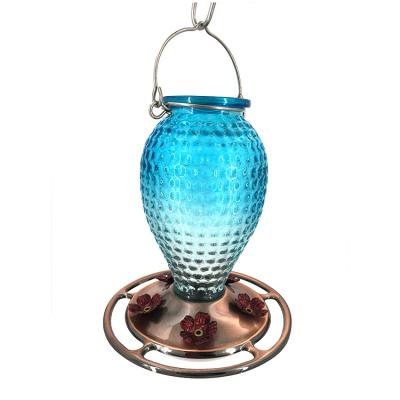 China Sustainable Outdoor Garden Decoration Handwork Metal Hanging Bird Feeder for sale