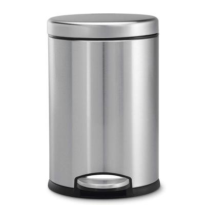 China Sustainable Hotel Environmental Protection High Capacity Stainless Steel High Capacity Indoor Silver Pedal Trash Can for sale