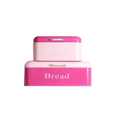 China New Style Kitchen Steamable Box Pastry Storage Iron Box Clear Bread Bin for sale