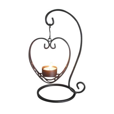 China Votive Modern Unique Hanging Metal Heart Candle Cups Home Decoration Hanging Candle Holder for sale