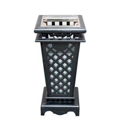 China Pressing Type Classic Steel Trash Cans Park Scenic Rustproof Outdoor Small Trash Cans for sale