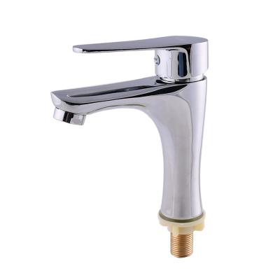 China Faucets Good Prices OEM Brass Single Lever Basin Faucet Metered Bathroom Faucet for sale