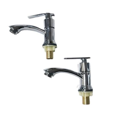 China Metered Faucets Hose Edge Faucet Parts Bathroom Sink Chrome Health Wash Modern Flat Polished Cold Water Toilet Basin Faucet for sale