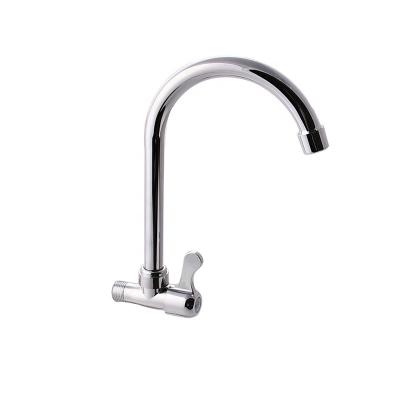 China Good Price Kitchen Faucets OEM Sense Kitchen Sink Single Hole Wall Mounted Cold Water Zinc Kitchen Faucet Single Tap Hole for sale