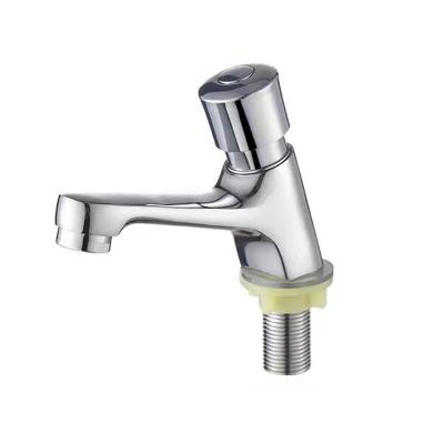 China Modern High Quality Automatic Slow Water Faucet Brass Faucet Open Brass Valve For Hospital And Factory for sale