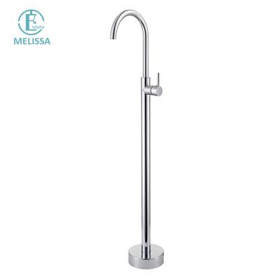 China Without Slide Bar Melissa Brass Bathroom Chrome Floor Bath Faucet Hot And Cold Water Shower Tub Water Faucet Handheld Y5202-1 for sale