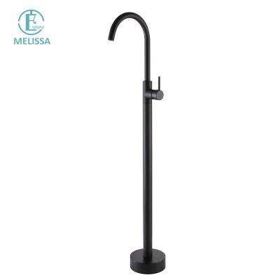 China Without Slide Bar Melissa Brass Bathroom Black Floor Bath Faucet Hot And Cold Water Shower Tub Water Faucet Y5202-5 for sale