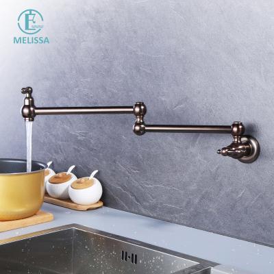 China Hot Sellst Melissa Modern Brass Soup Pot Single Inlet Revolving Folding Amazon Kitchen Faucet Sink Faucet Water Hole Sense Faucets for sale